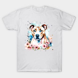 Amstaff - Cute Watercolor Dog T-Shirt